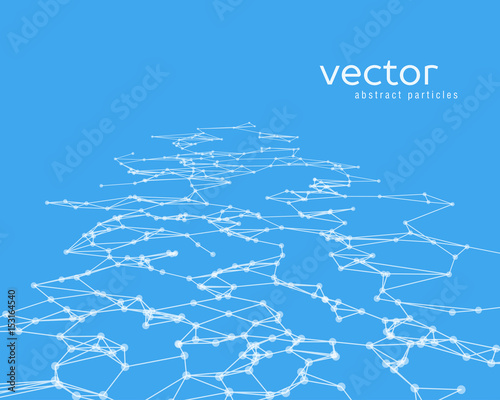 Vector background with white abstract particles.