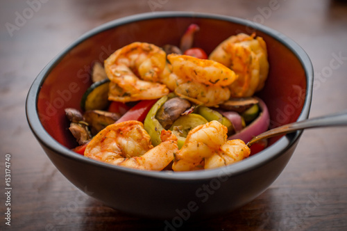 Grilled Shrimp Vegetables © Ezume Images