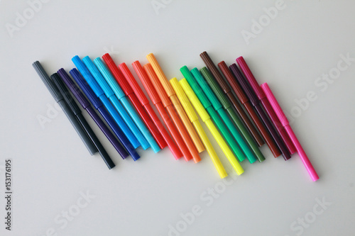 Multicolored felt-tip pens