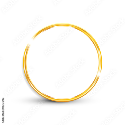 gold ring on white background, isolated object