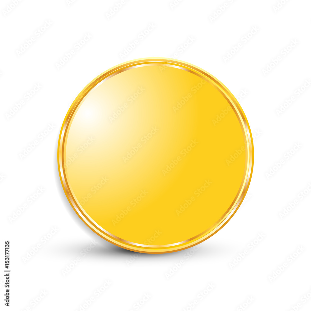 Coin on white background isolated object abstract