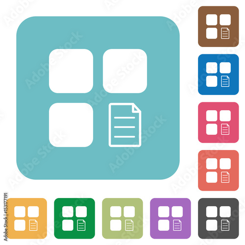 Component properties rounded square flat icons