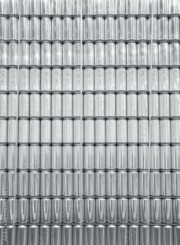 Wall of Aluminum Cans Texture