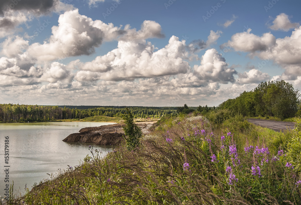 Fototapeta premium Summer cloudy day