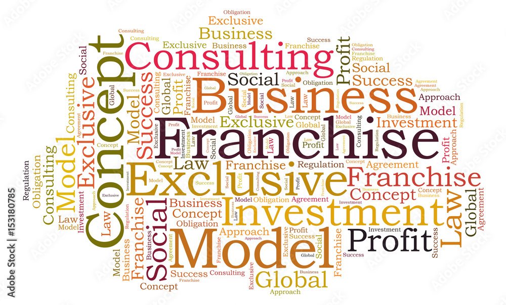 Fototapeta premium Franchise word cloud