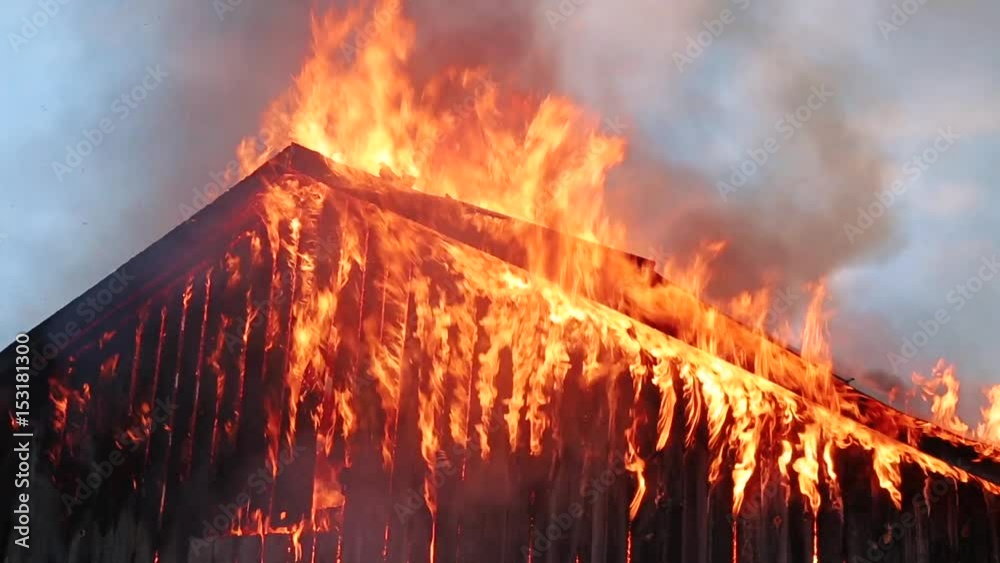 Fire In Wooden House