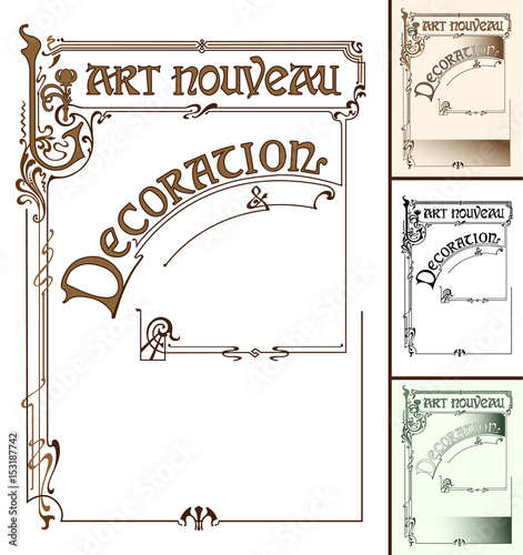 Frame in the style of art nouveau with the inscription.
