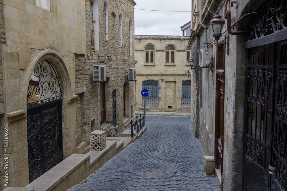 Narrow street of Icheri sheher (Old Town) of Baku, the capital of Azerbaijan
