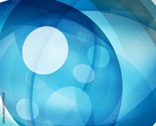 Glossy glass shiny bubble abstract background, wave lines
