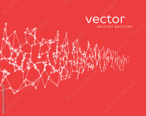 Vector background with white abstract particles.