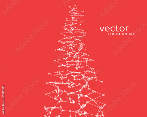 Vector background with white abstract particles.