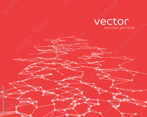 Vector background with white abstract particles.