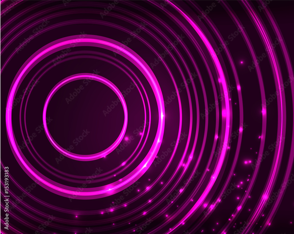 Neon circles abstract background Neon circles abstract background