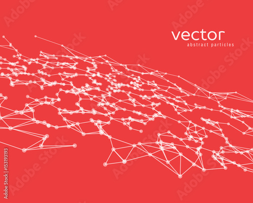 Vector background with white abstract particles.