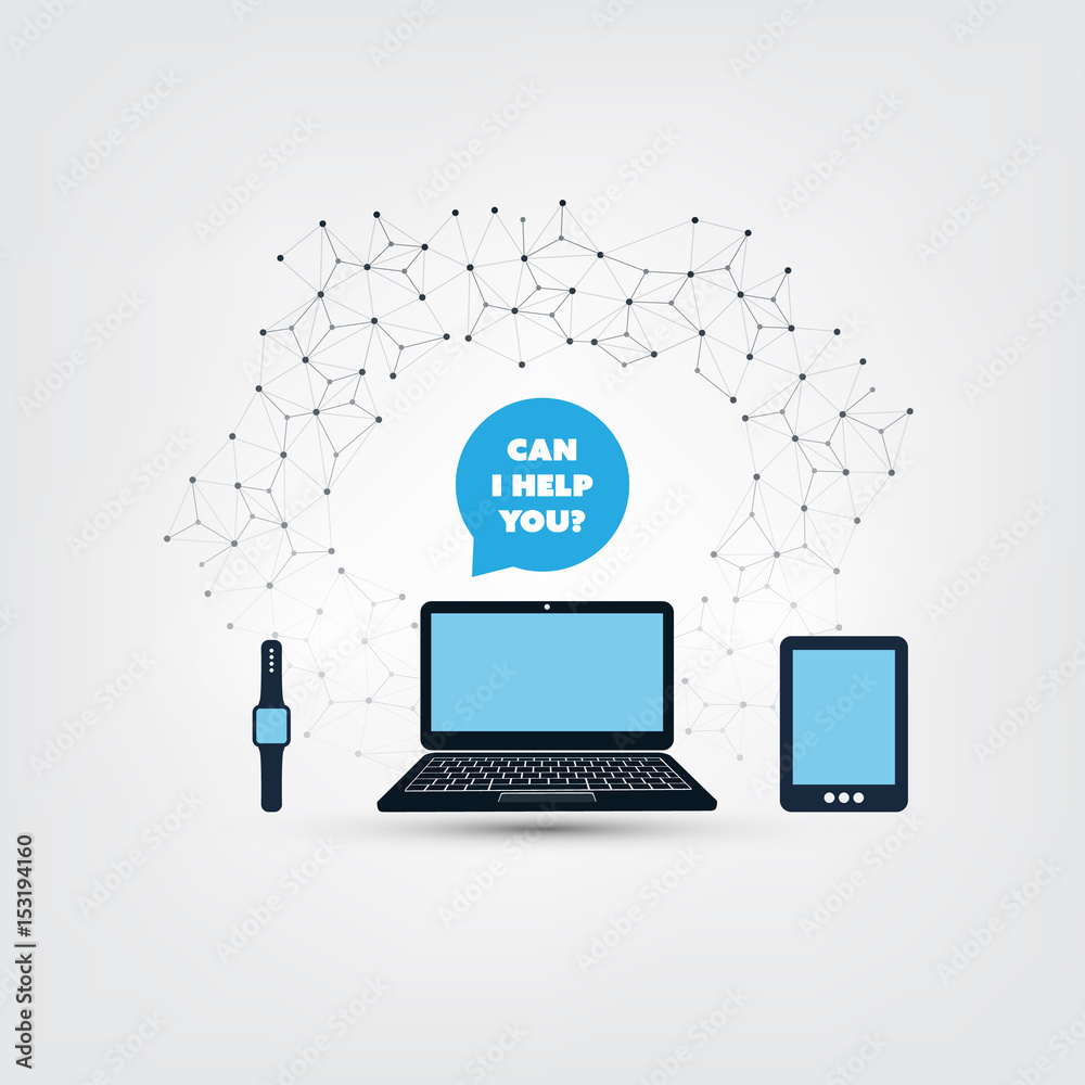 Can I Help You? - AI, Voice Assistant, Speech Driven User Interface of Mobile and Wearable Devices, Digital Networks Concept Design Can I Help You? - AI, Voice Assistant, Speech Driven User Interface of Mobile and Wearable Devices, Digital Networks Concept Design