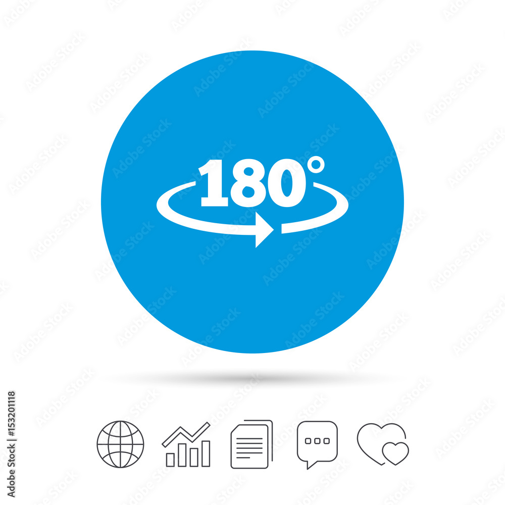 Angle 180 degrees sign icon. Geometry math symbol. Angle 180 degrees sign icon. Geometry math symbol.