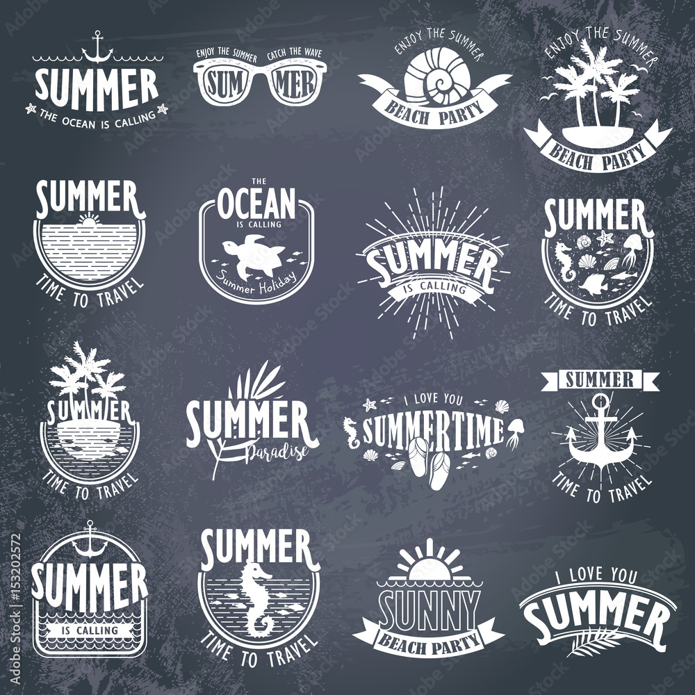Fototapeta premium Summer Designs on Tropical Beach Background
