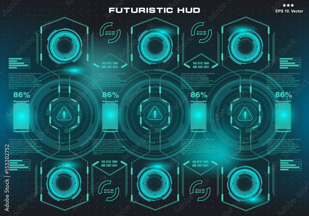 Futuristic virtual graphic touch user interface, target Futuristic virtual graphic touch user interface, target