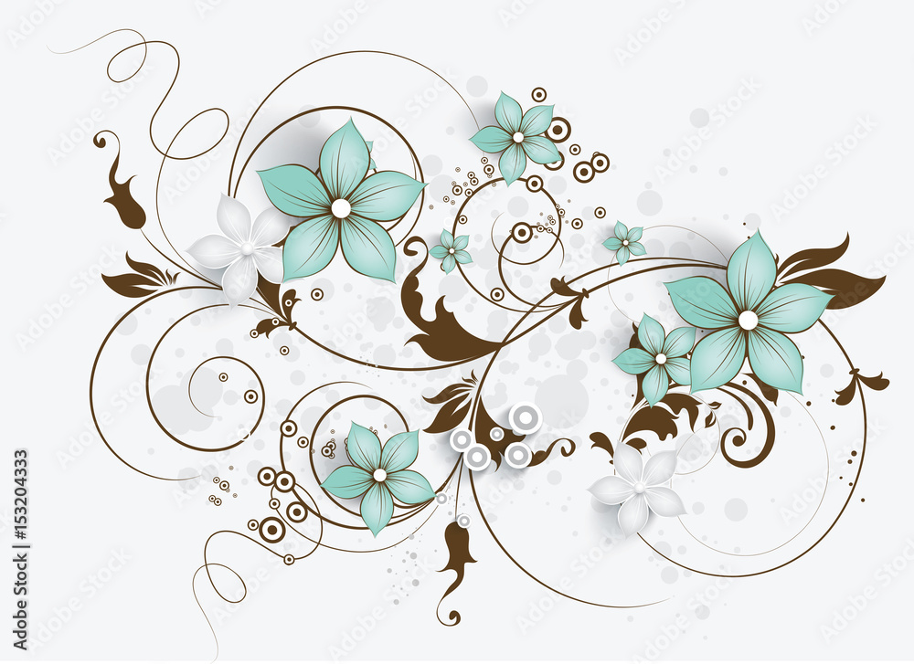 Abstract floral background for design 