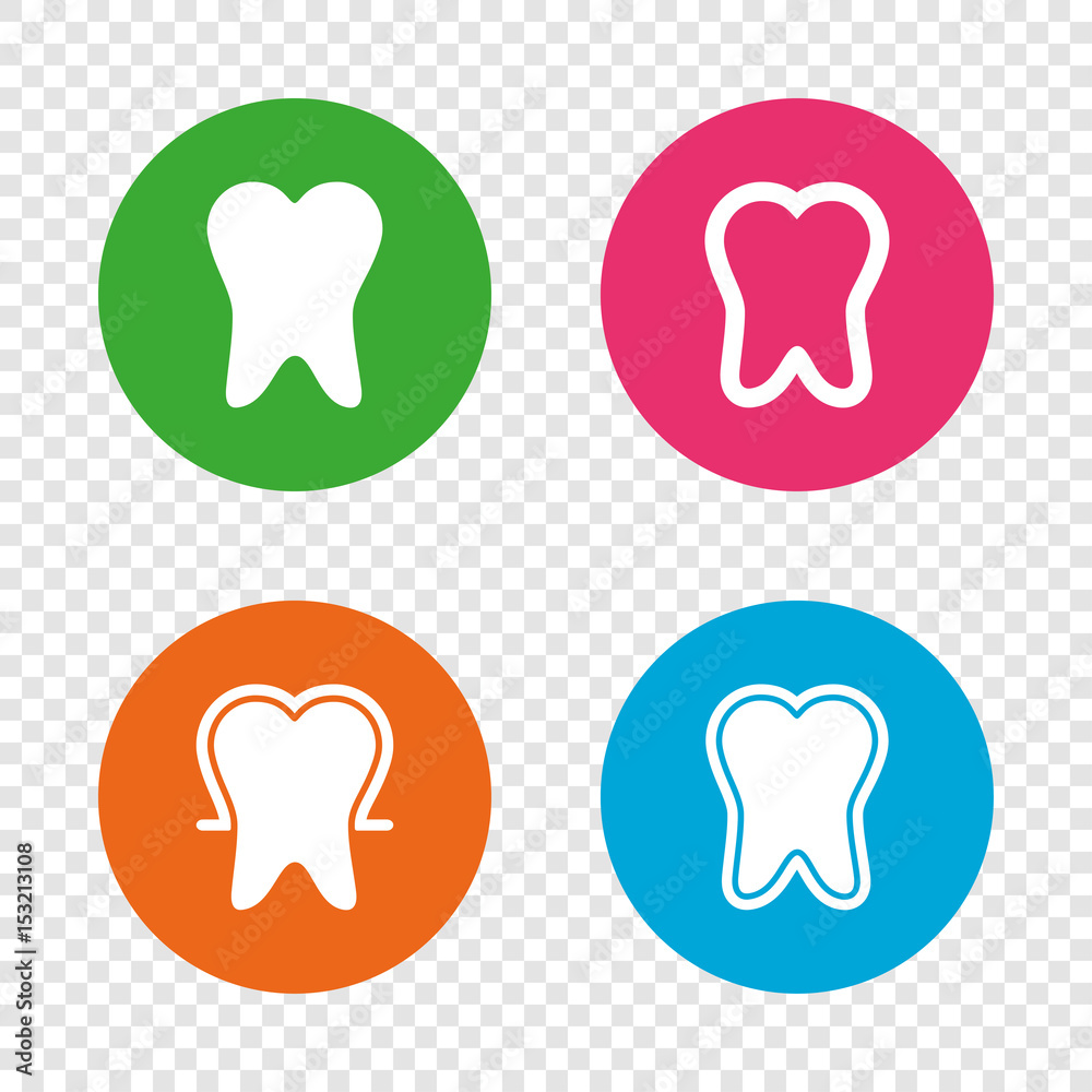Tooth enamel protection icons. Dental care signs. Tooth enamel protection icons. Dental care signs.