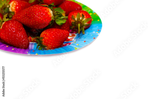 Bild auf Leinwand Strawberries on the plate