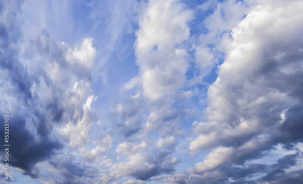 Cloudy spring sky