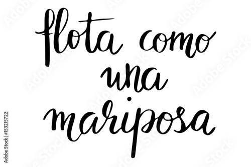 Картината върху платно Float like a butterfly in Spanish