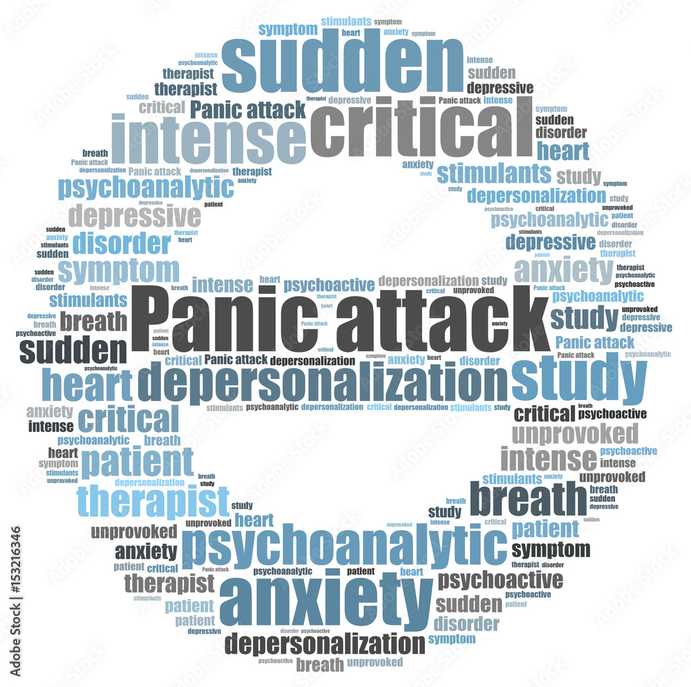 Obraz premium panic attack word cloud