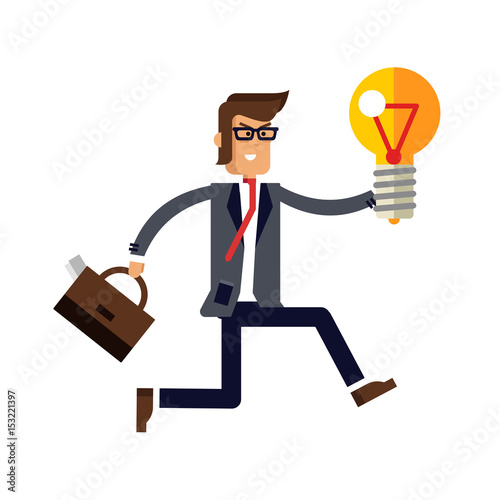 Photography Vector flat detailed character businessman