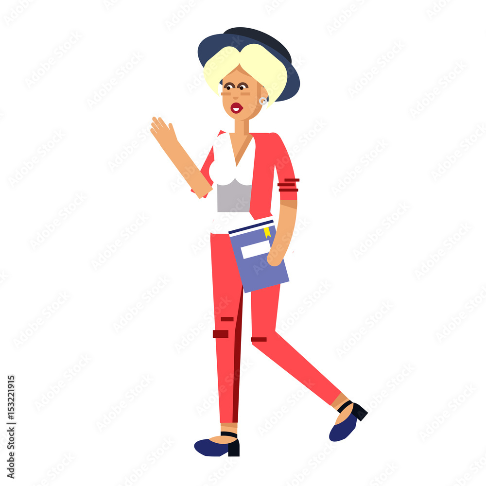 Vector detailed character people on white background Vector detailed character people on white background