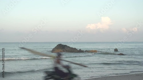 Ngwe Saung, runrise at the beach in the morning photo