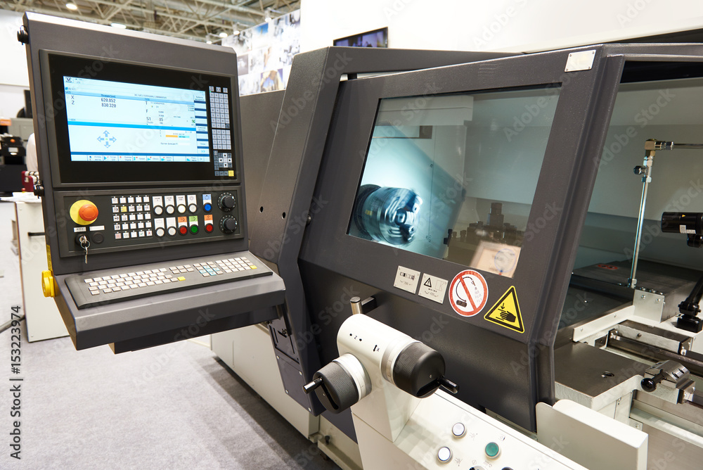Modern lathe with CNC Modern lathe with CNC