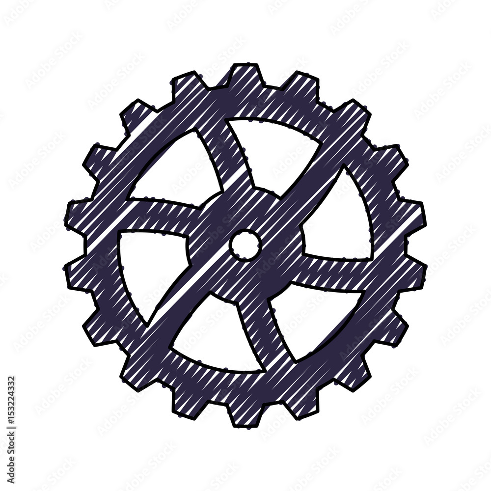 Gear machinery piece icon vector illustration graphic design