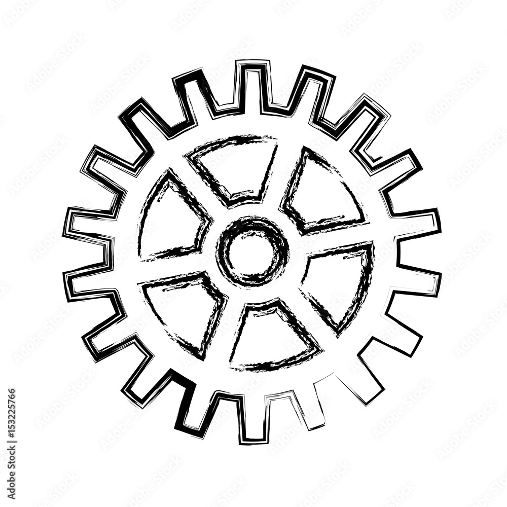 Obraz premium Gear machinery piece icon vector illustration graphic design