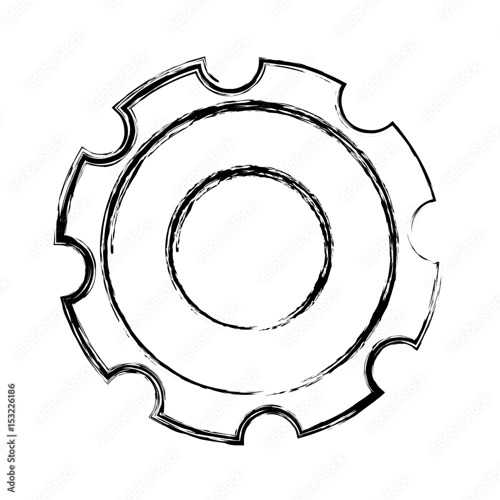 Gear machinery piece icon vector illustration graphic design Gear machinery piece icon vector illustration graphic design
