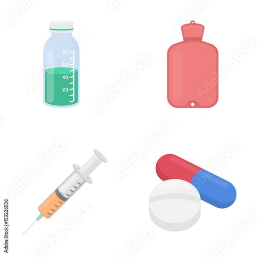 Solution, warmer, syringe, pills.Medicine set collection icons in cartoon style vector symbol stock illustration web.