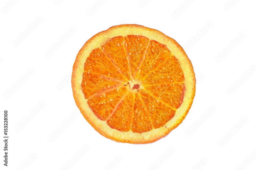 Orange slice isolated on a white background Orange slice isolated on a white background