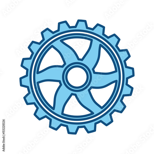 Gear machinery piece icon vector illustration graphic design