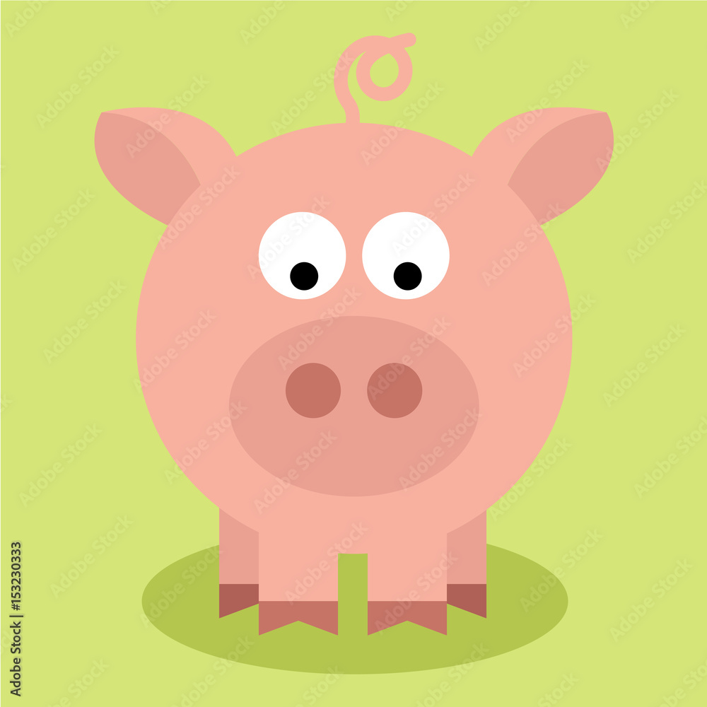 Ilustración vectorial - Cerdo - Animales de granja Ilustración vectorial - Cerdo - Animales de granja