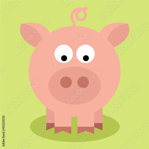 Ilustración vectorial - Cerdo - Animales de granja