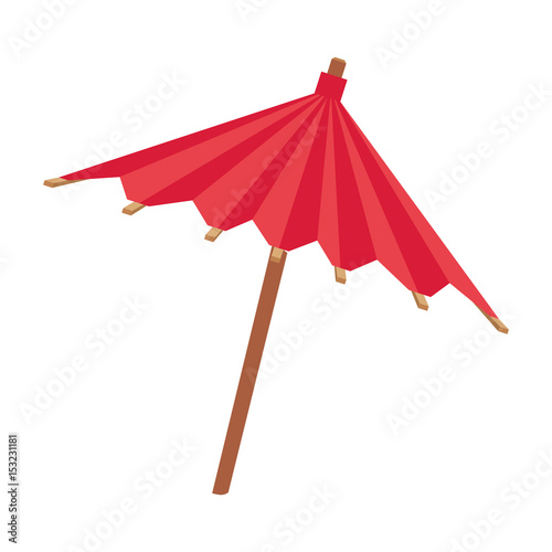 Umbrella cocktail decoration icon vector illustration graphic design