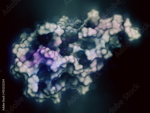 CD47 (integrin associated protein, extracellular domain) protein. Often present on cancer cells and a potential antitumoral drug target. 3D rendering based on protein data bank entry 4cmm.