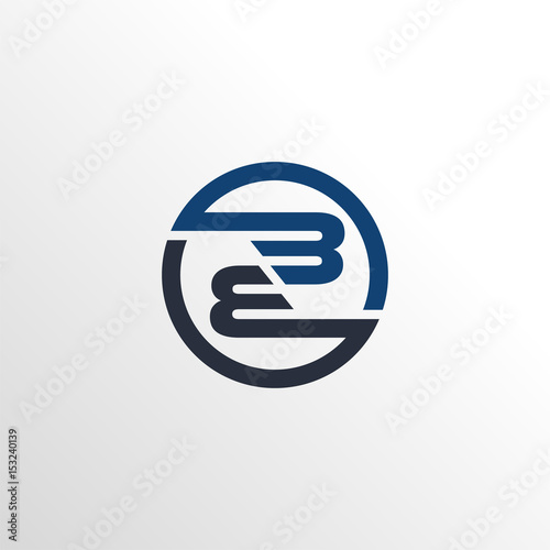 smart double b logo icon with circle clean background