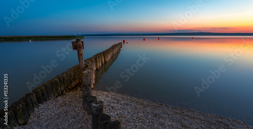 Sonnenuntergang in Illmitz am Neusiedlersee, Burgenland, Österreich