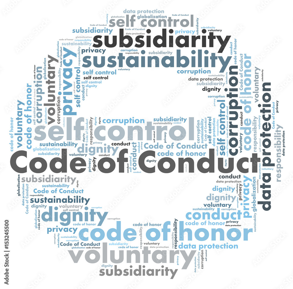 Code of conduct word cloud Code of conduct word cloud