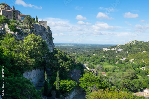 Europe,France,Les Baux de Provence (medieval city),Les Baus Valley,limestone crests of  Val d’enfer (vale of Hell),
