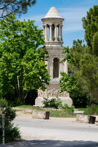 France, South of France, St. Remy, Glanum, fortified Roman town in Provence. Mausoleum of the Julii