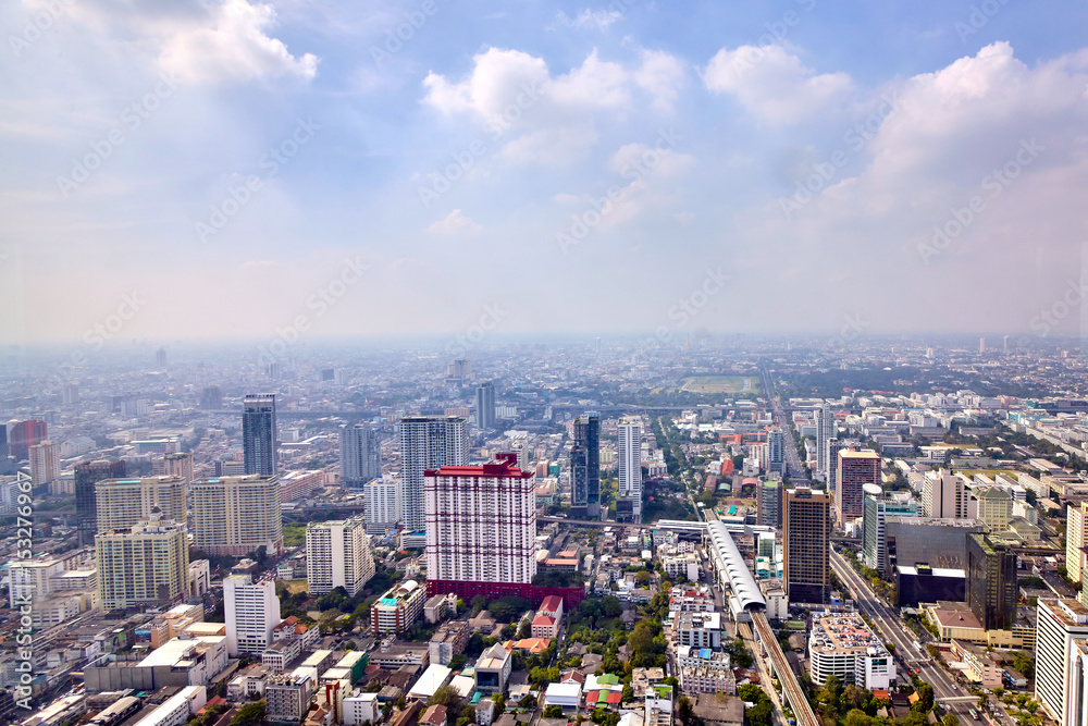 Bangkok Cityscape, Business district with high building