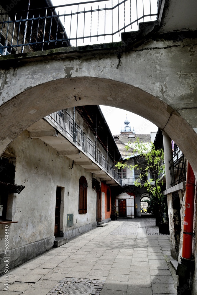 Historic alleyway in the old Jewish district of Kazimierz in Cracow