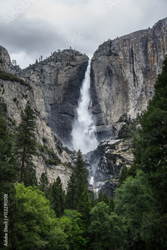 Waterfall in Yosemite National Park  California  USA